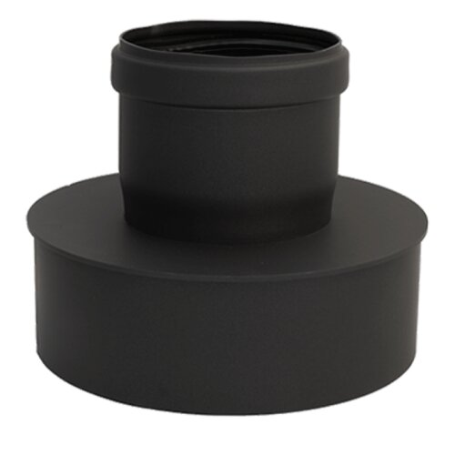 Pelletrohr Rauchrohr Erweiterung Flach &Oslash; 80/120 mm Senotherm schwarz