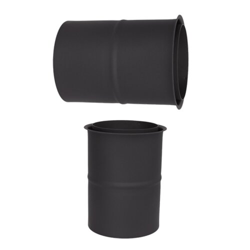 Pelletrohr Rauchrohr Doppelwandfutter &Oslash; 100 mm Senotherm schwarz