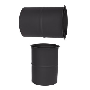 Pelletrohr Rauchrohr Doppelwandfutter &Oslash; 100 mm Senotherm schwarz