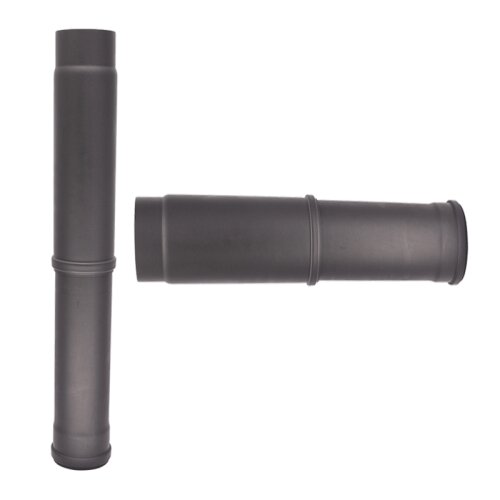 Pelletrohr Rauchrohr Teleskoprohr 330 mm &Oslash; 80 mm Senotherm gussgrau