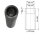 ZEN Schornstein Wanddurchf&uuml;hrung 500 mm mit intergriertem Wandfutter DW 150 mm Edelstahl gl&auml;nzend