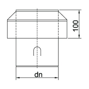 ZEN Schornstein M&uuml;ndungsabschluss DW 150 mm Edelstahl matt geb&uuml;rstet