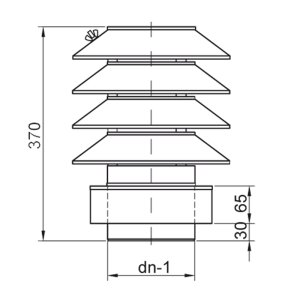 ZEN Schornstein Regenhaube mit Lamellen DW 200 mm Edelstahl gl&auml;nzend