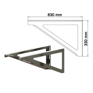 Edelstahlschornstein Wandkonsole WSP-G L&auml;nge 630 mm