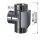 Edelstahlschornstein Prüföffnung mit T-Anschluss 90° gegenüberliegend DW 130 mm Standard Plus 0,5 mm