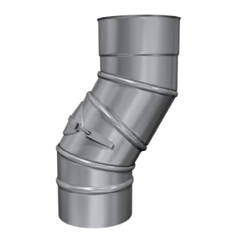 Verstellbarer Edelstahl-Winkelbogen 0–90° Für Ofenrohre (80–300 Mm) – Flexibel & Robust