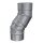 Edelstahlschornstein einwandig Bogen verstellbar 0-90&deg; mit Revision DN 80 mm - 300 mm