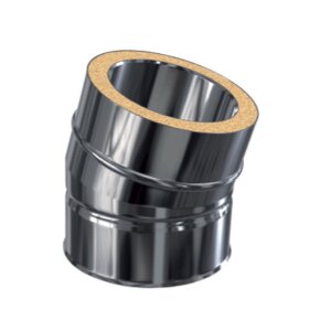 Edelstahlschornstein Bogen 15° DW 120 mm Premium 0,6 mm