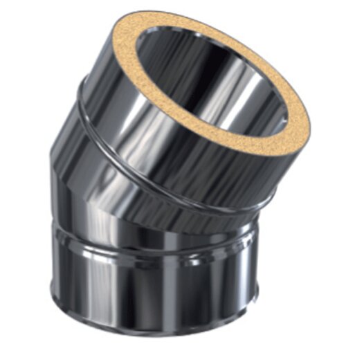 Edelstahlschornstein Bogen 30° DW 200 mm Premium 0,6 mm