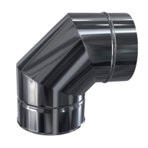 Edelstahlschornstein Bogen 90&deg; DW 150 mm Standard Plus 0,5 mm