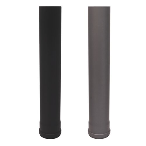 Pelletrohr Rauchrohr L&auml;ngenelement 1000 mm Senotherm schwarz / gussgrau