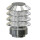 Edelstahlschornstein Regenhaube mit Lamellen DW 120 mm