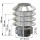 Edelstahlschornstein Regenhaube mit Lamellen DW 120 mm