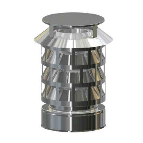 Edelstahlschornstein Regenhaube &quot; Rauchsauger &quot; DW 120 mm