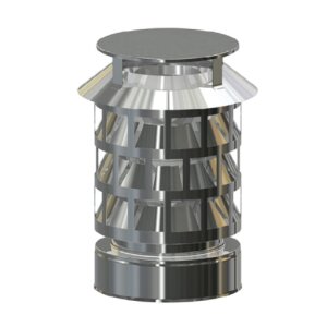 Edelstahlschornstein Regenhaube &quot; Rauchsauger &quot; DW 120 mm