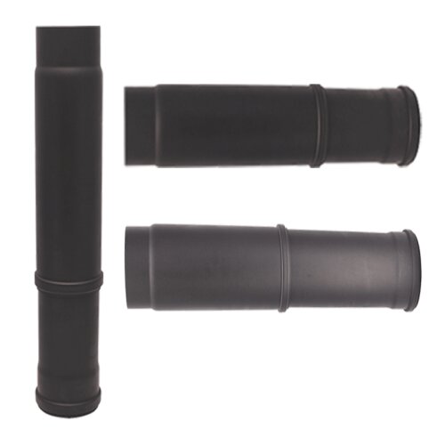 Pelletrohr Rauchrohr Teleskoprohr 330 mm Justierelement schwarz / gussgrau
