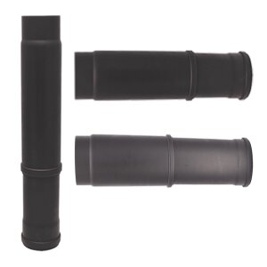 Pelletrohr Rauchrohr Teleskoprohr 330 mm Justierelement schwarz / gussgrau