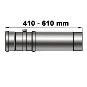 Pelletrohr Rauchrohr Teleskoprohr 330 mm Justierelement schwarz / gussgrau