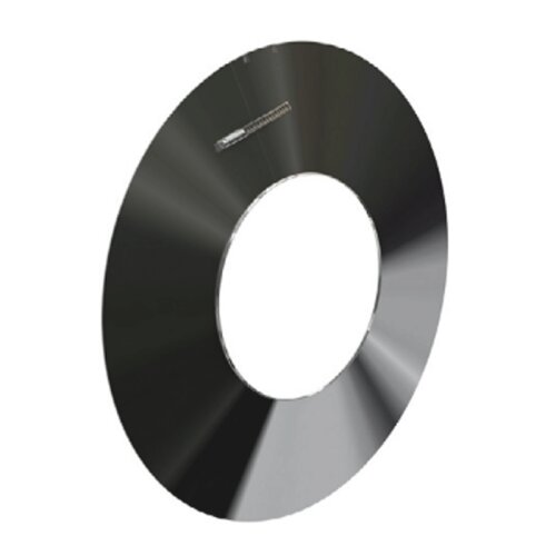Edelstahlschornstein Wandblende Edelstahl DW 150 mm Randbreite 250 mm