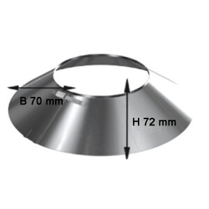 Edelstahlschornstein Universal  Wetterkragen Edelstahl DW 180 mm
