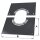Edelstahlschornstein Deckenblende 2-teilig mit Hinterl&uuml;ftung 0-30&deg; DW 120 mm