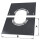 Edelstahlschornstein Deckenblende 2-teilig mit Hinterl&uuml;ftung 30-50&deg; DW 200 mm