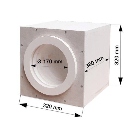 Brandschutzwanddurchf&uuml;hrung f&uuml;r doppelwandige Edelstahlschornsteine DW 100 mm 380 mm