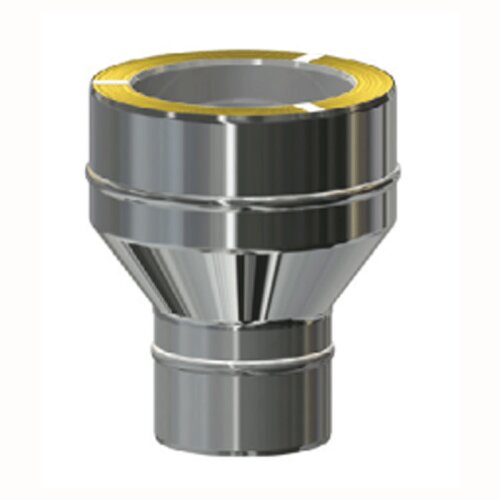 Edelstahlschornstein &Uuml;bergang Reduzierung DW-EW f&uuml;r DW 180 mm Premium 0,6 mm