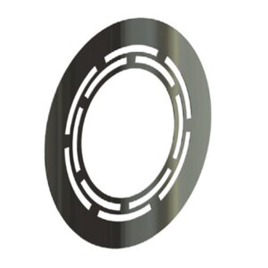 Edelstahlschornstein Wandblende mit Hinterl&uuml;ftung DW 150 mm 0 Grad Randbreite 120 mm