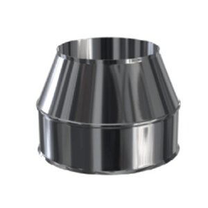 Edelstahlschornstein M&uuml;ndungsabschluss DW 130 mm konisch Standard Plus 0,5 mm