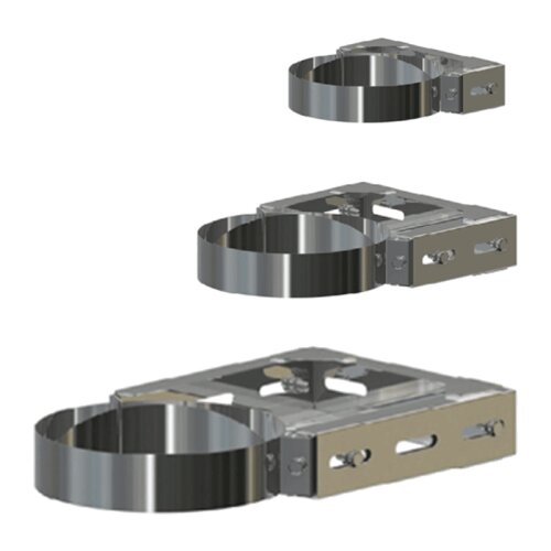 Edelstahlschornstein einwandig Wandhalter verstellbar DN 80 mm - 200 mm