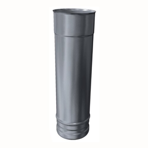 Edelstahl L&auml;ngenelement L/1000 mm einwandig inkl.Dichtung f&uuml;r Luft-Abgas-Systeme DN 80 mm