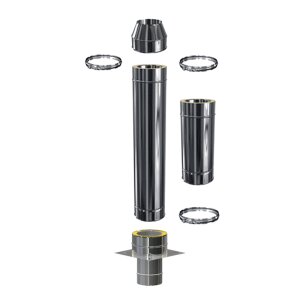 Schornsteinverl&auml;ngerung DW 160 mm 1,5 m ohne...