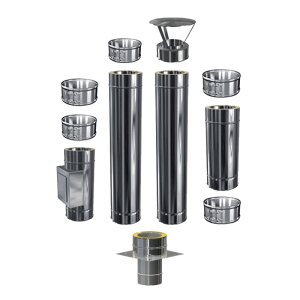 Schornsteinverlängerung DW 200 mm 2,5 m mit...
