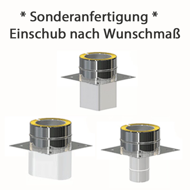 DW 300 Edelstahlschornstein Grundplatte für Zwischenstütze doppelwandig DW 80