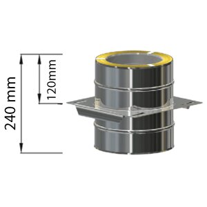 Edelstahlschornstein Grundplatte f&uuml;r Zwischenst&uuml;tze DW 150 mm Standard Plus 0,5 mm