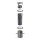 Edelstahl Schornsteinverl&auml;ngerung Einschub eckig DW 200 mm 0,5 m ohne Pr&uuml;f&ouml;ffnung / Regenhaube Standard 0,5 mm