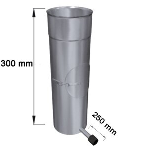 Edelstahlschornstein einwandig Pr&uuml;f&ouml;ffnung KPR+OK DN 100 mm Standard 0,5 mm