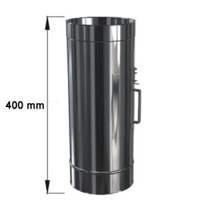 Edelstahlschornstein einwandig Pr&uuml;f&ouml;ffnung mit Deckel DN 150 mm Premium Olymp 1,0 mm