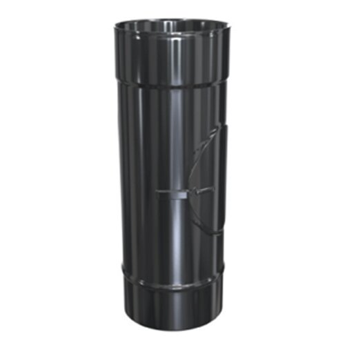 Edelstahlschornstein einwandig L&auml;ngenelement mit Pr&uuml;f&ouml;ffnung L250 DN 200 mm Standard 0,5 mm