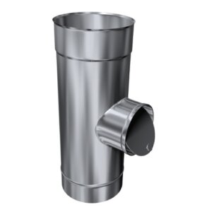 Edelstahlschornstein einwandig T-St&uuml;ck mit Zugbegrenzer DN 113 mm Premium Olymp 1,0 mm