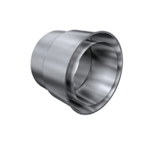 Edelstahlschornstein einwandig Doppelwandfutter OS2 DN 130 mm L 200 mm Premium Plus 0,8 mm