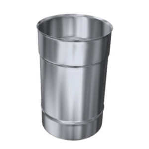 Edelstahlschornstein einwandig L&auml;ngenelement 250 mm DN 80 mm Standard 0,5 mm