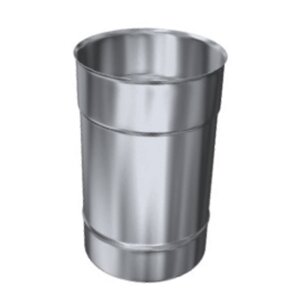 Edelstahlschornstein einwandig L&auml;ngenelement 250 mm DN 130 mm Premium 0,6 mm