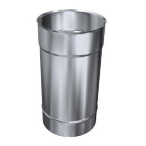 Edelstahlschornstein einwandig L&auml;ngenelement 500 mm DN 130 mm Standard 0,5 mm