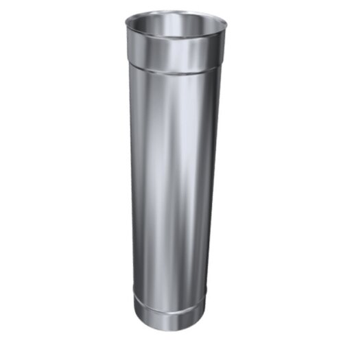 Edelstahlschornstein einwandig L&auml;ngenelement 1000 mm DN 113 mm Standard 0,5 mm