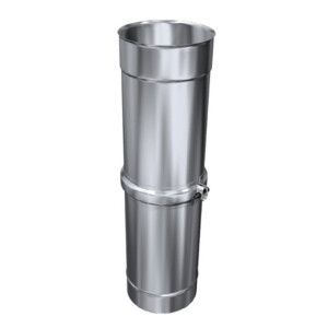 Edelstahlschornstein einwandig Justierelement L 300 - 500 mm DN 120 mm Premium 0,6 mm