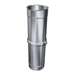 Edelstahlschornstein einwandig Justierelement L 300 - 500mm DN 180 mm Standard 0,5 mm