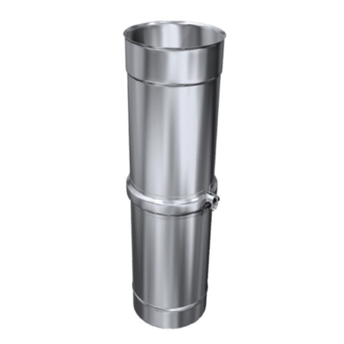 Edelstahlschornstein einwandig Justierelement L 300 - 500mm DN 180 mm Premium Olymp 1,0 mm