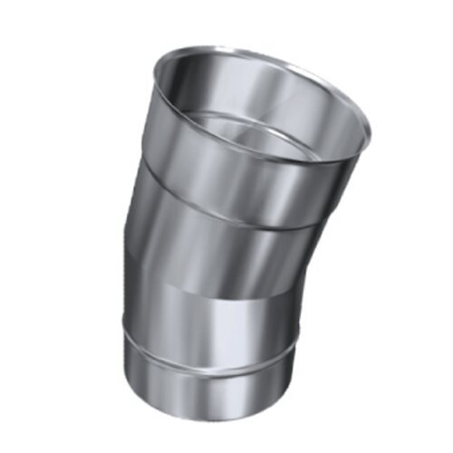 Edelstahlschornstein einwandig Bogen 15&deg; DN 130 mm Premium Olymp 1,0 mm
